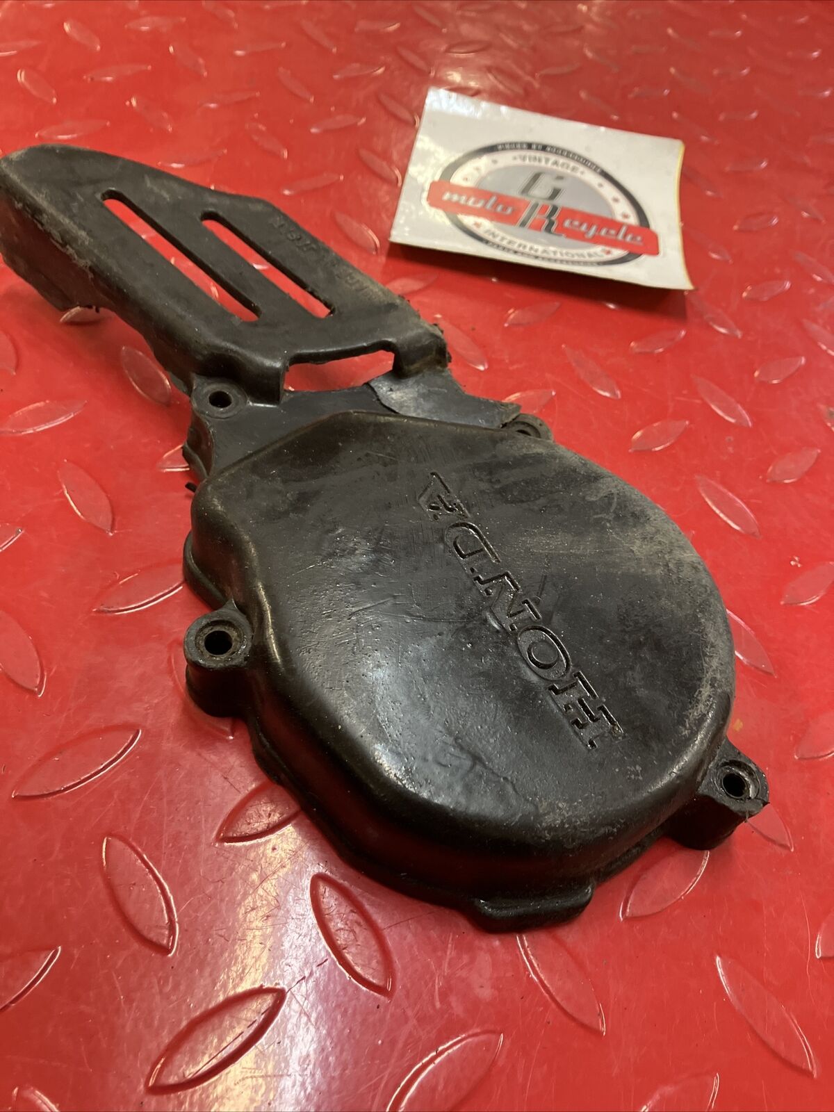 Honda CR80R 1990 Left side crankcase cover stator chain guard 1983 - 1995