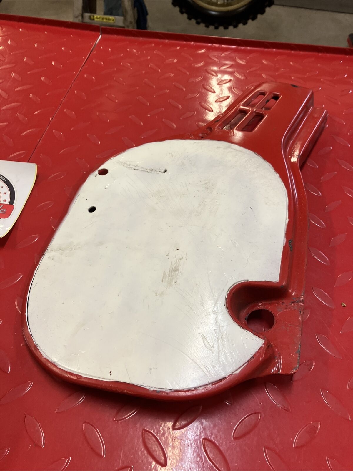 Honda CR250R 1984 left side cover panel number plate