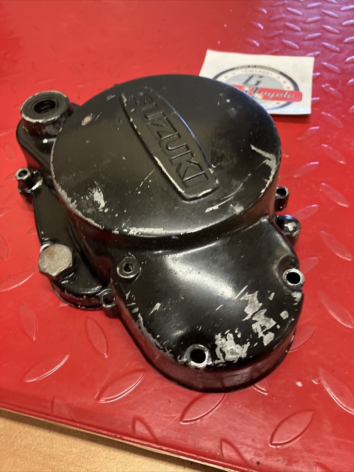 Suzuki RV125 1973 right crankcase clutch cover TC125