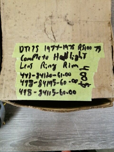 NOS YAMAHA DT175 1974 1975 RS100 COMPLETE HEADLIGHT LENS 465-84110-60-00 Y130