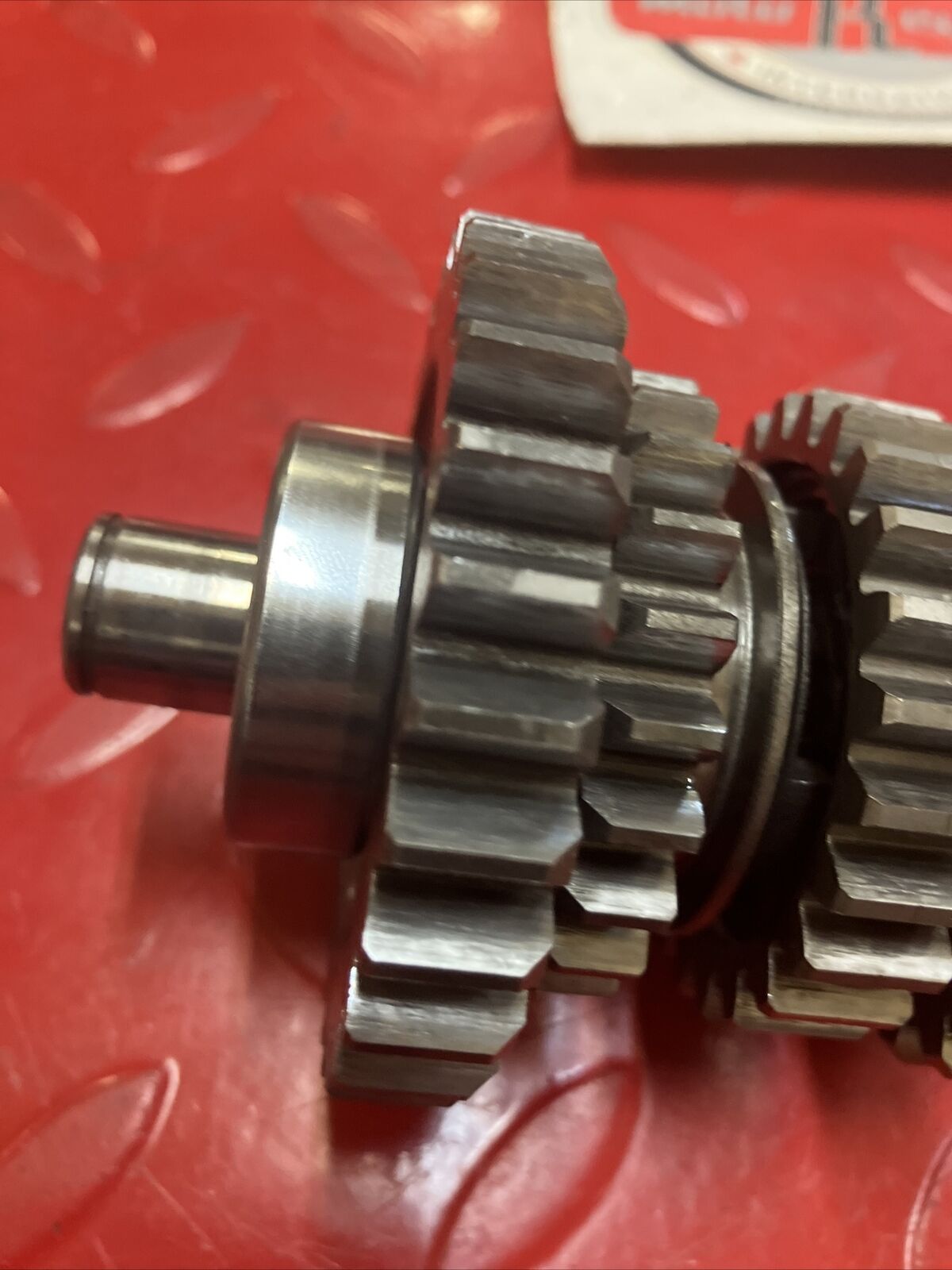 Suzuki RM125 1980 transmission mainshaft countershaft main counter shaft gear