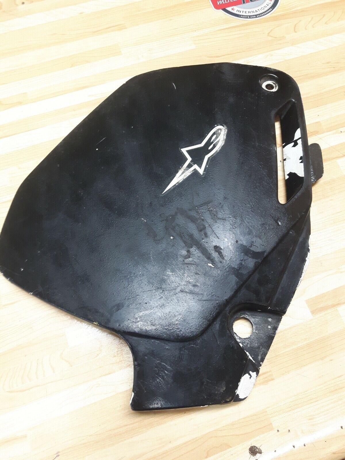 Honda CR250R 1991 Left side panel cover number plate plastic 83610-KZ3-700ZB