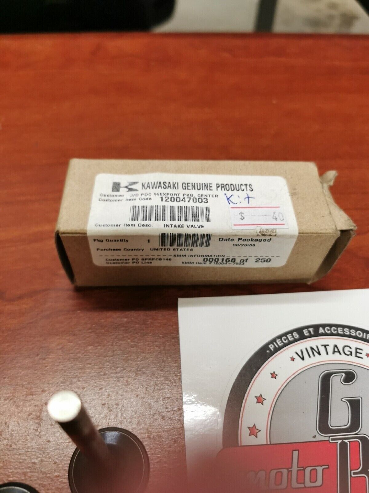 NOS Kawasaki FH500 FH451 INTAKE VALVE KIT 12004-7003 12004-7001 K23