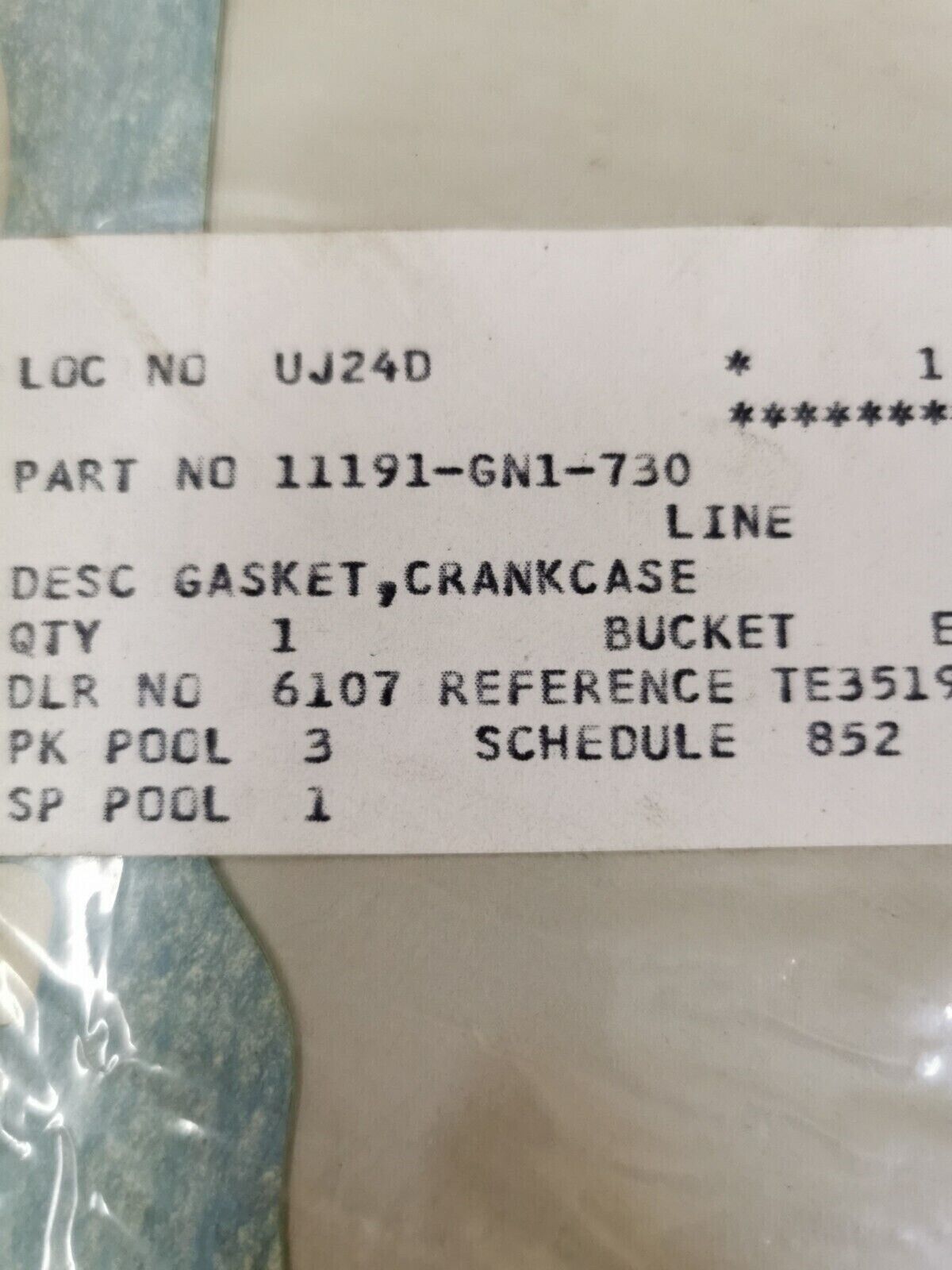NOS HONDA XL80 XR80 CRF80 XL75 1977 - 2009 GASKET CRANKCASE 11191-GN1-730 H61