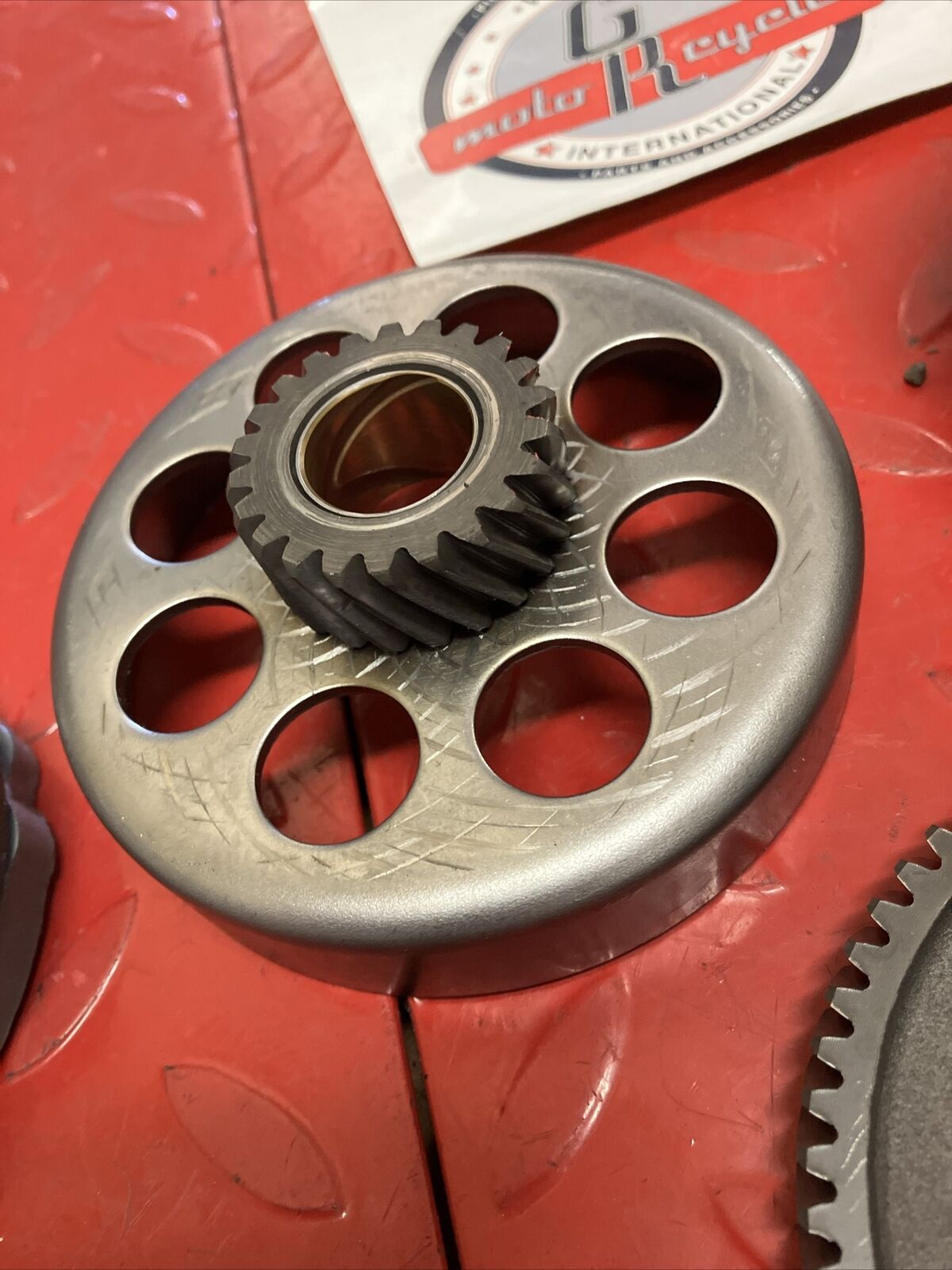 Yamaha MJ50 1982 Towny Clutch assembly carrier primary drive driven gear basket