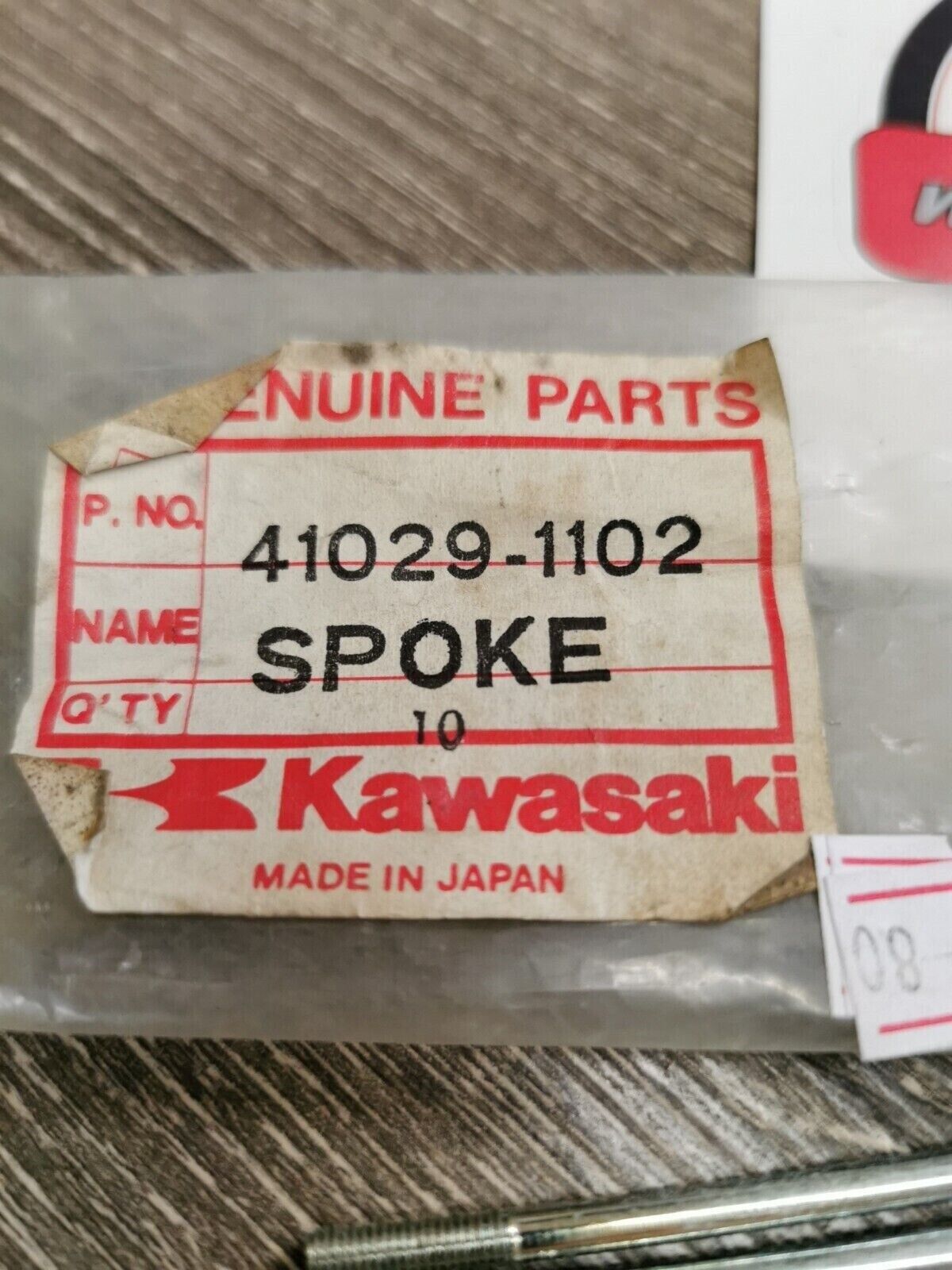 NOS KAWASAKI KDX250 1983 1984 SPOKE QTY 10 41029-1102 K28