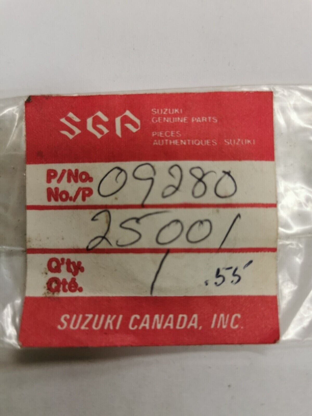 NOS SUZUKI GSX750F O RING 09280-25001 S29