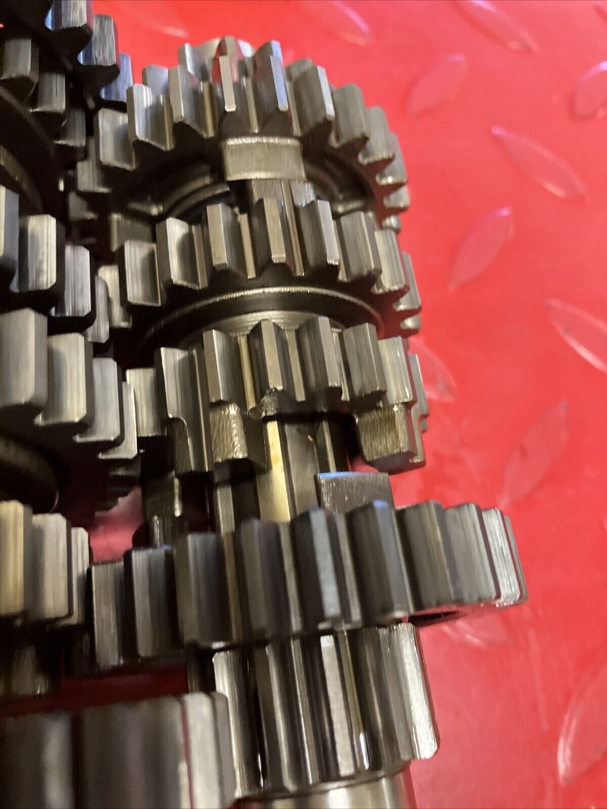 Honda XL350R 1986 transmission mainshaft countershaft main counter shaft gear