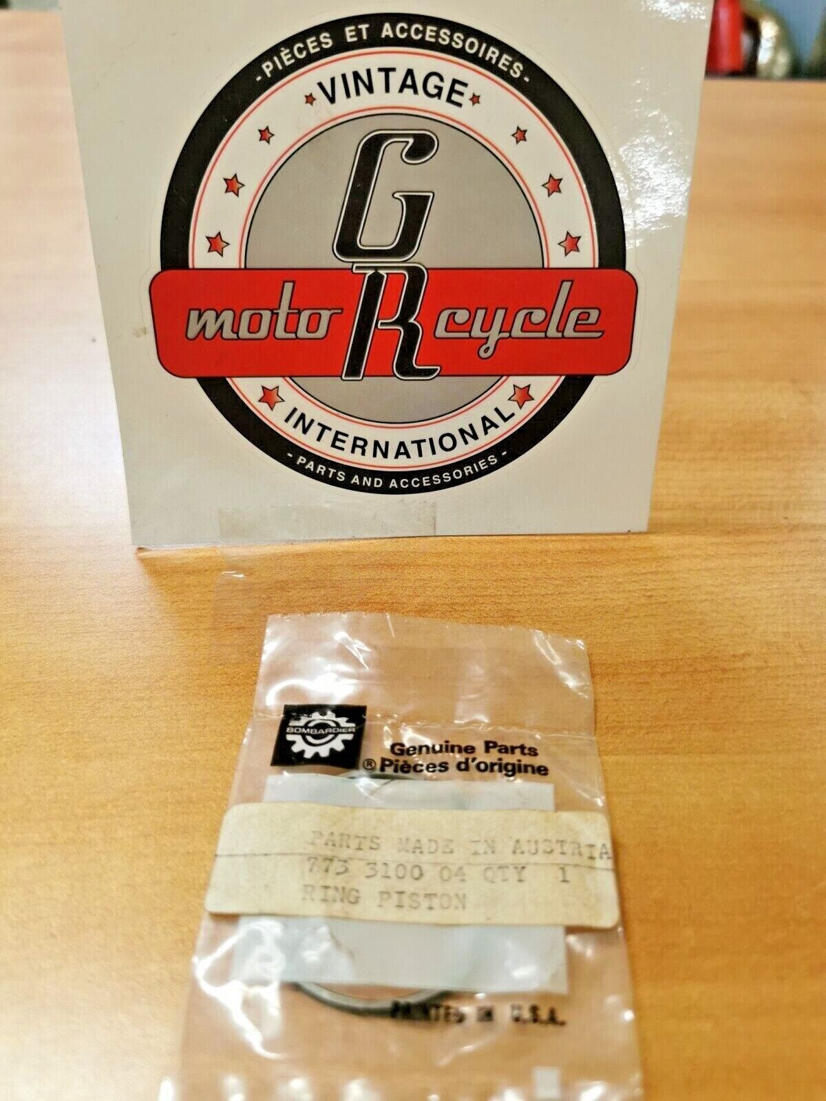 NOS BOMBARDIER PUCH MAXI PISTON RING 38MM 773-310-004 P1