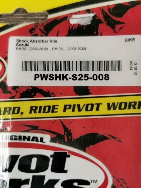 NOS PIVOT WORKS RM85 RM85L 2005 - 2012 SHOCK ABSORBER KIT PWSHK-S25-008 J53