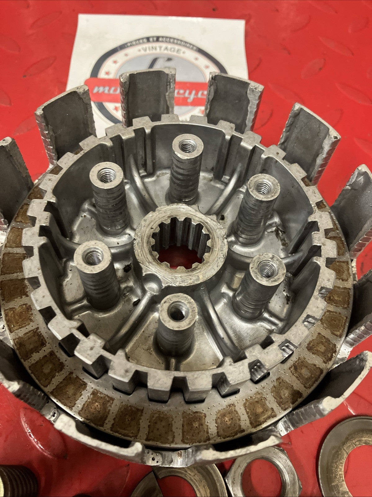Honda CR250R 1984 Complete clutch assembly basket hub pressure plate