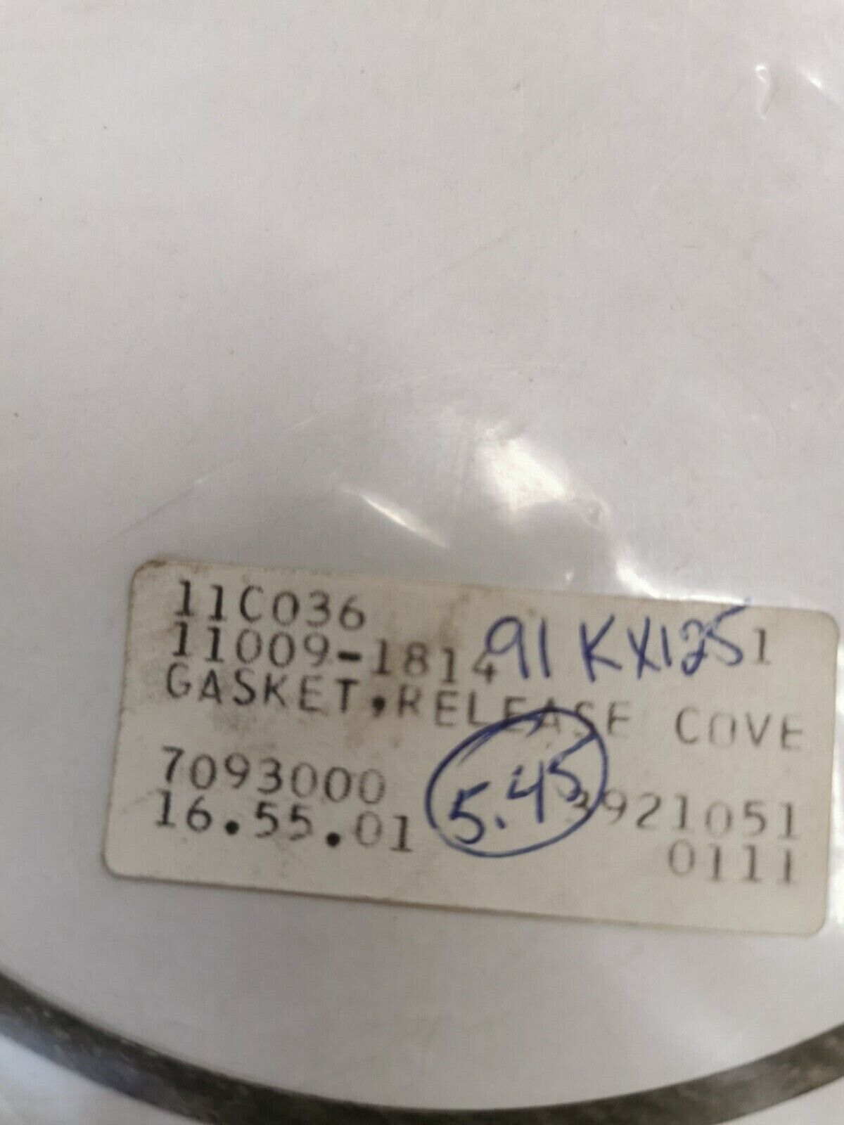 NOS KAWASAKI KX125 1990 1991 GASKET RELEASE COVER 11009-1814 K31