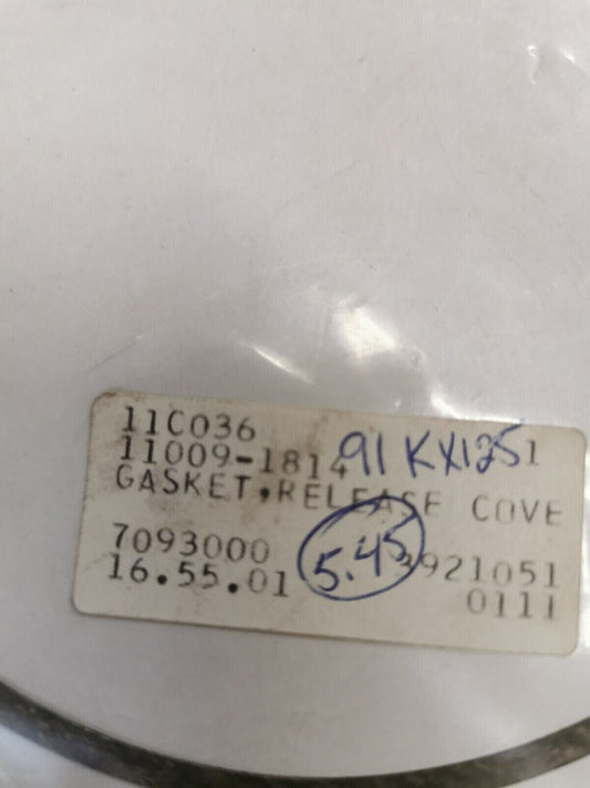 NOS KAWASAKI KX125 1990 1991 GASKET RELEASE COVER 11009-1814 K31