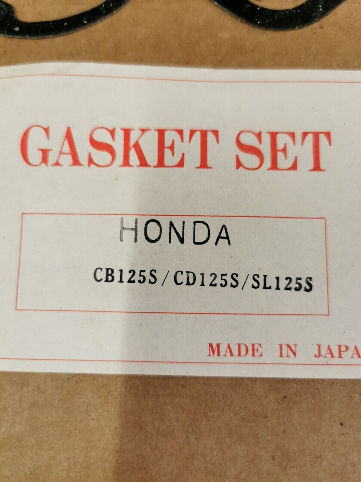 NOS HONDA CB125S CD125S SL125S TOP END GASKET KIT INCOMPLETE SET J49