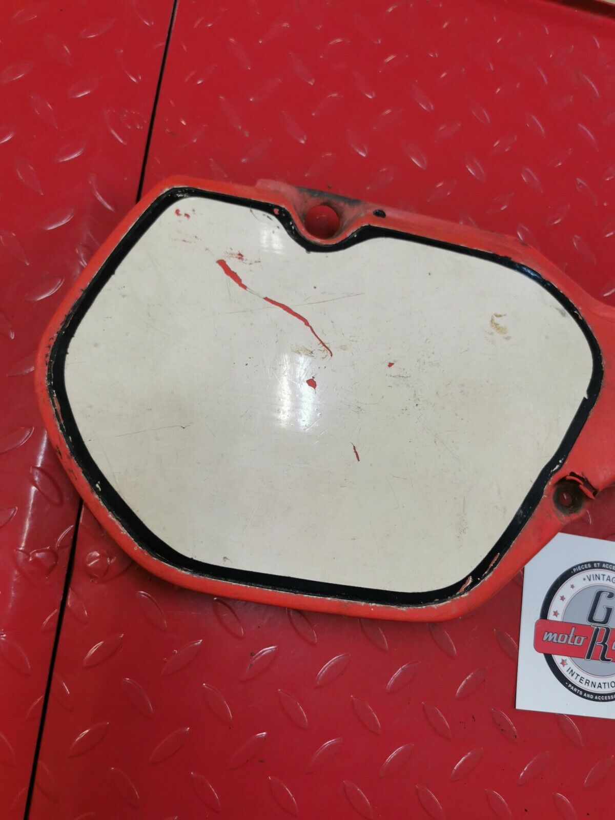 Honda CR250R 1986 right side cover panel number plate plastic
