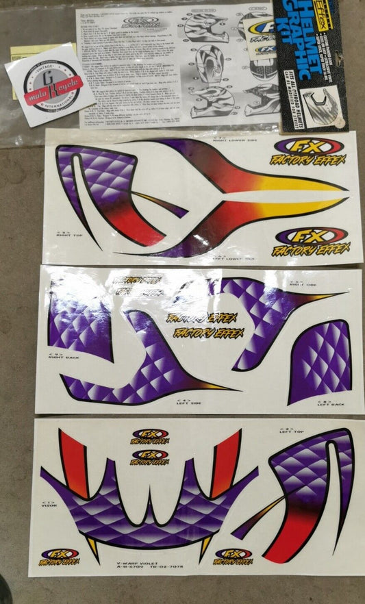 NOS ANSWER FACTORY EFFEX  HELMET GRAPHIC KIT V WARP  11-6709 J29
