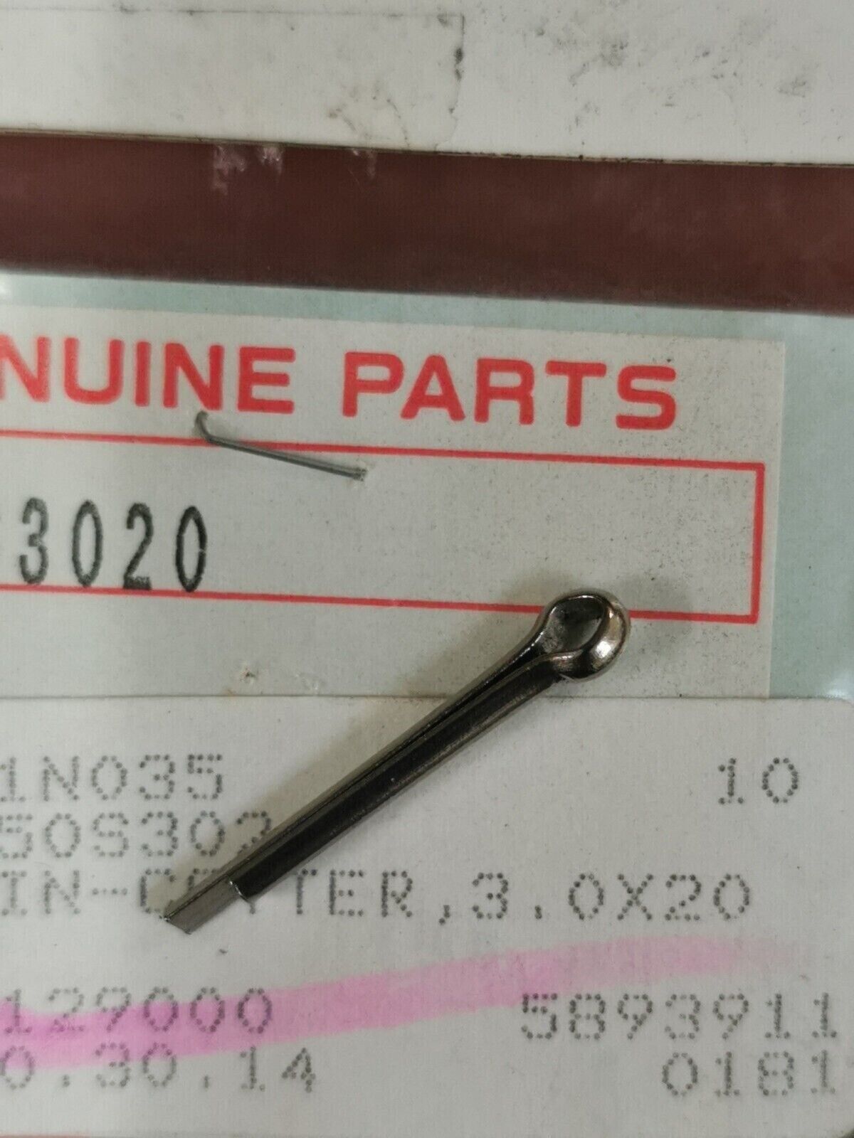 NOS KAWASAKI KX100 COTTER PIN 550S3020 K33