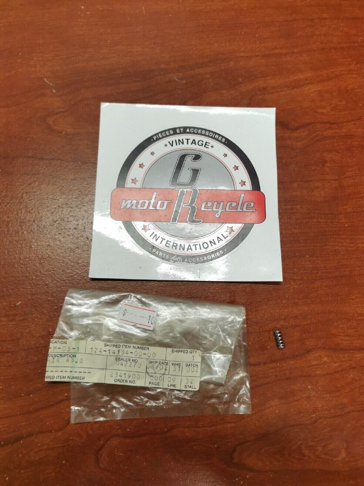 NOS Yamaha CARBURETOR AIR ADJUSTING SPRING 174-14134-00-00 Y69