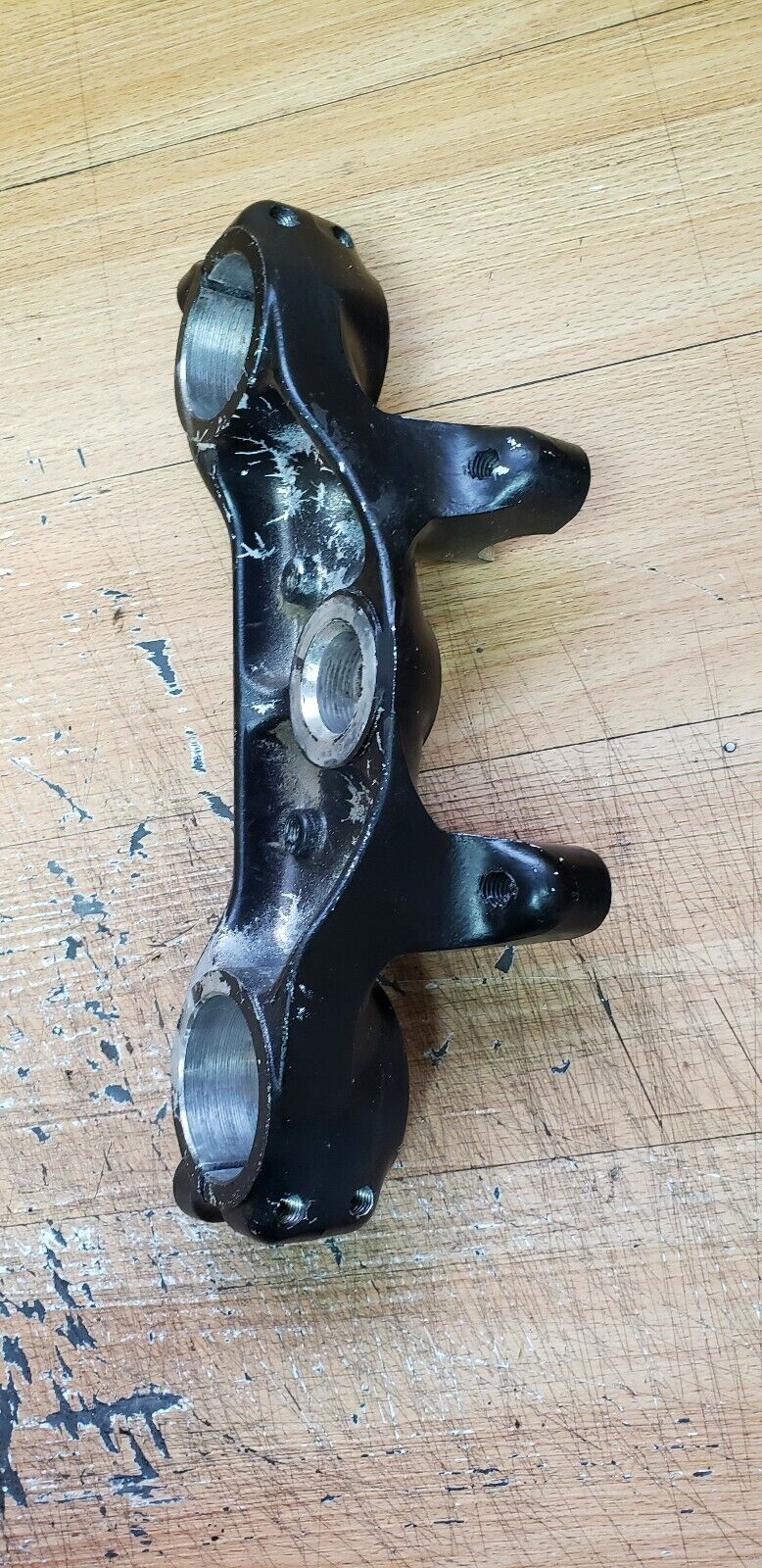 Honda XR350R 1983 1984 steering stem triple clamp tree bridge top crown .