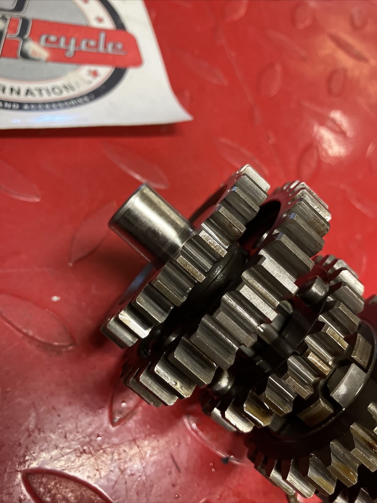 Suzuki RV90 1973 transmission mainshaft countershaft gear