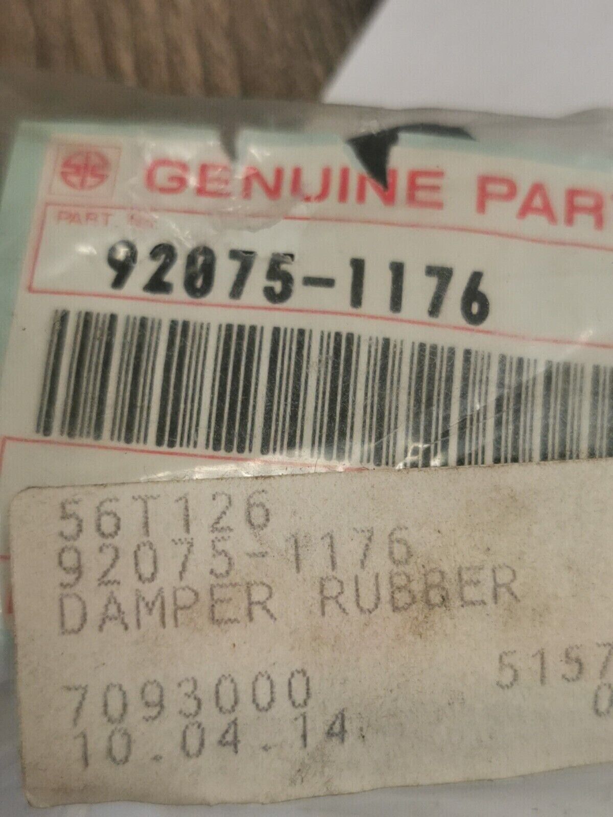 NOS KAWASAKI KDX200 KE125 KDX175 1981 - 1988 DAMPER RUBBER 92075-1176 K32