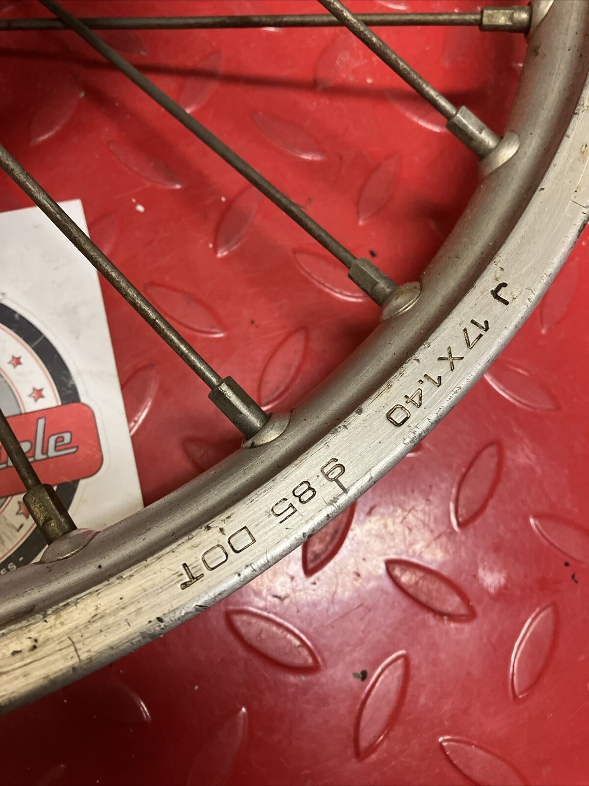 Honda CR80R 1986 Front wheel hub rim disk cover 1986 - 1995