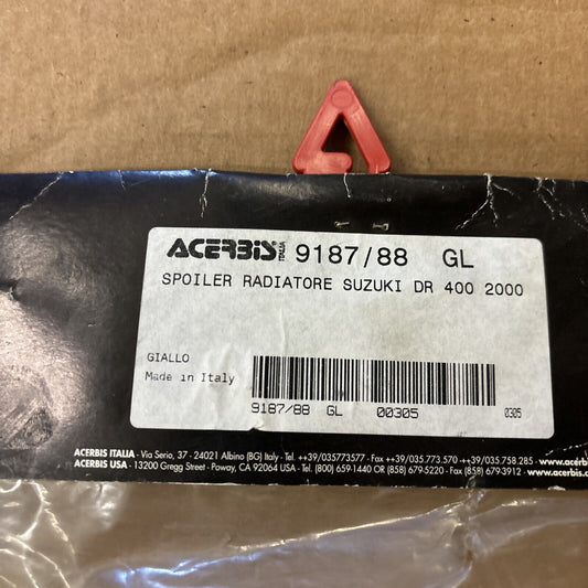 NOS ACERBIS DRZ400 DR400 Radiator Shrouds 2043680230 9187-88