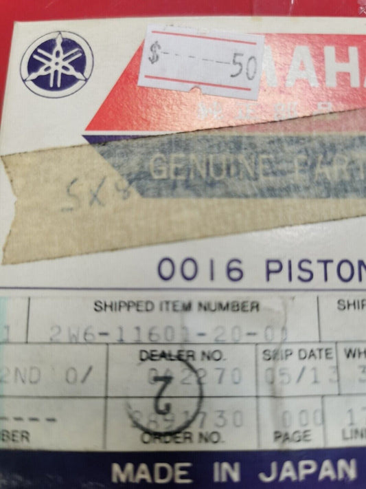 NOS YAMAHA PISTON RING SET 0.50MM 2W6-11601-20 SUB 5X8-11601-20 3JM-11601-20 Y27