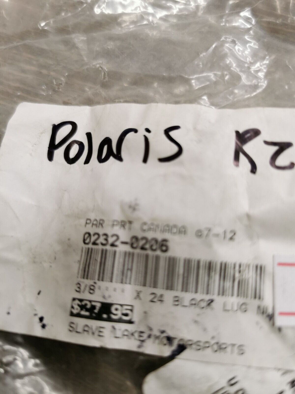 NOS Moose POLARIS RZR SPORTSMAN Lug Nuts Black 3/8 QTY16 0232-0206 J38