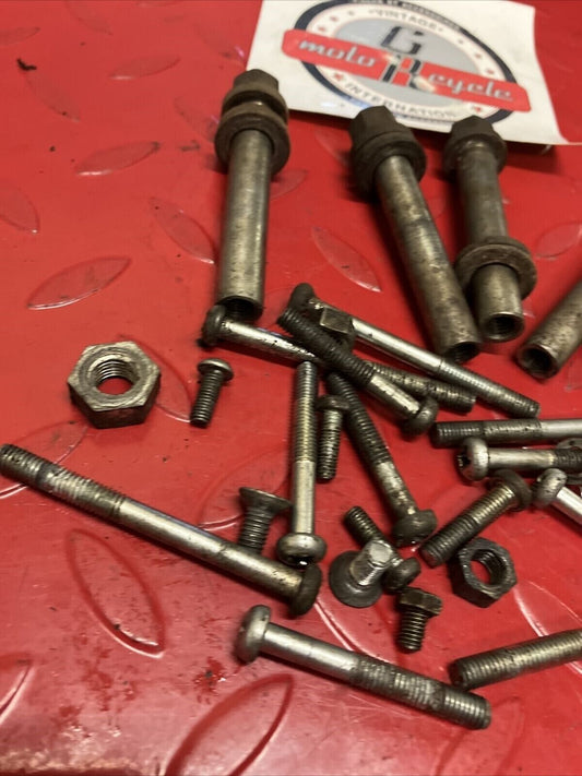 Suzuki TC125 1972 engine motor crankcase cover cylinder head hardware nut bolt