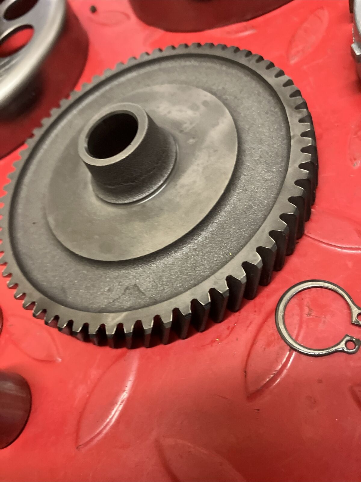 Yamaha MJ50 1982 Towny Clutch assembly carrier primary drive driven gear basket