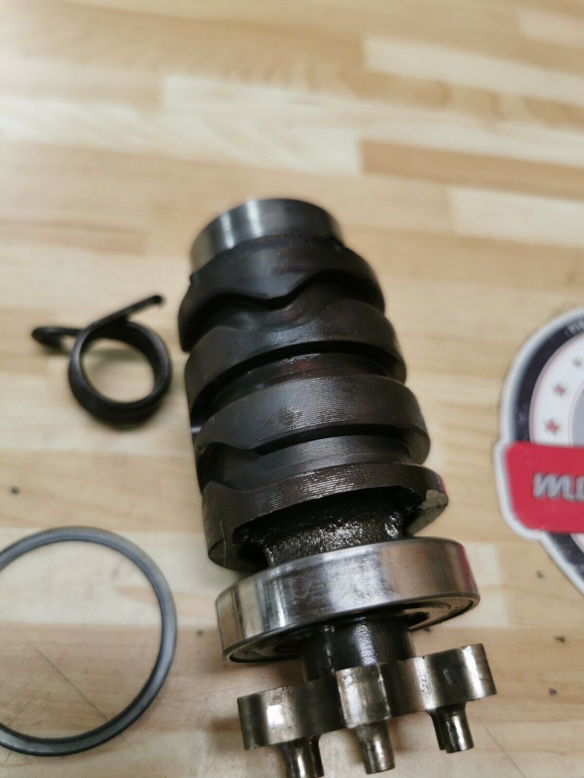 Yamaha YZ125 1986 transmission gearshift gear shift drum cam arm lever stopper