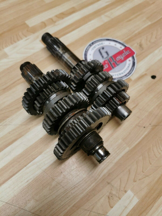 Yamaha DT250 1976 transmission mainshaft countershaft main couter shaft gear