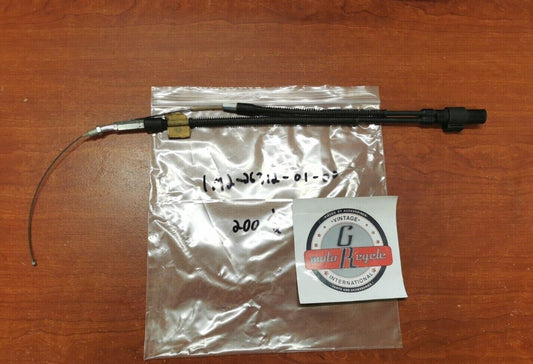 NOS Yamaha 1977 1978 DT250 DT400 THROTTLE CABLE 2 (245MM) 1M2-26312-01-00 Y88
