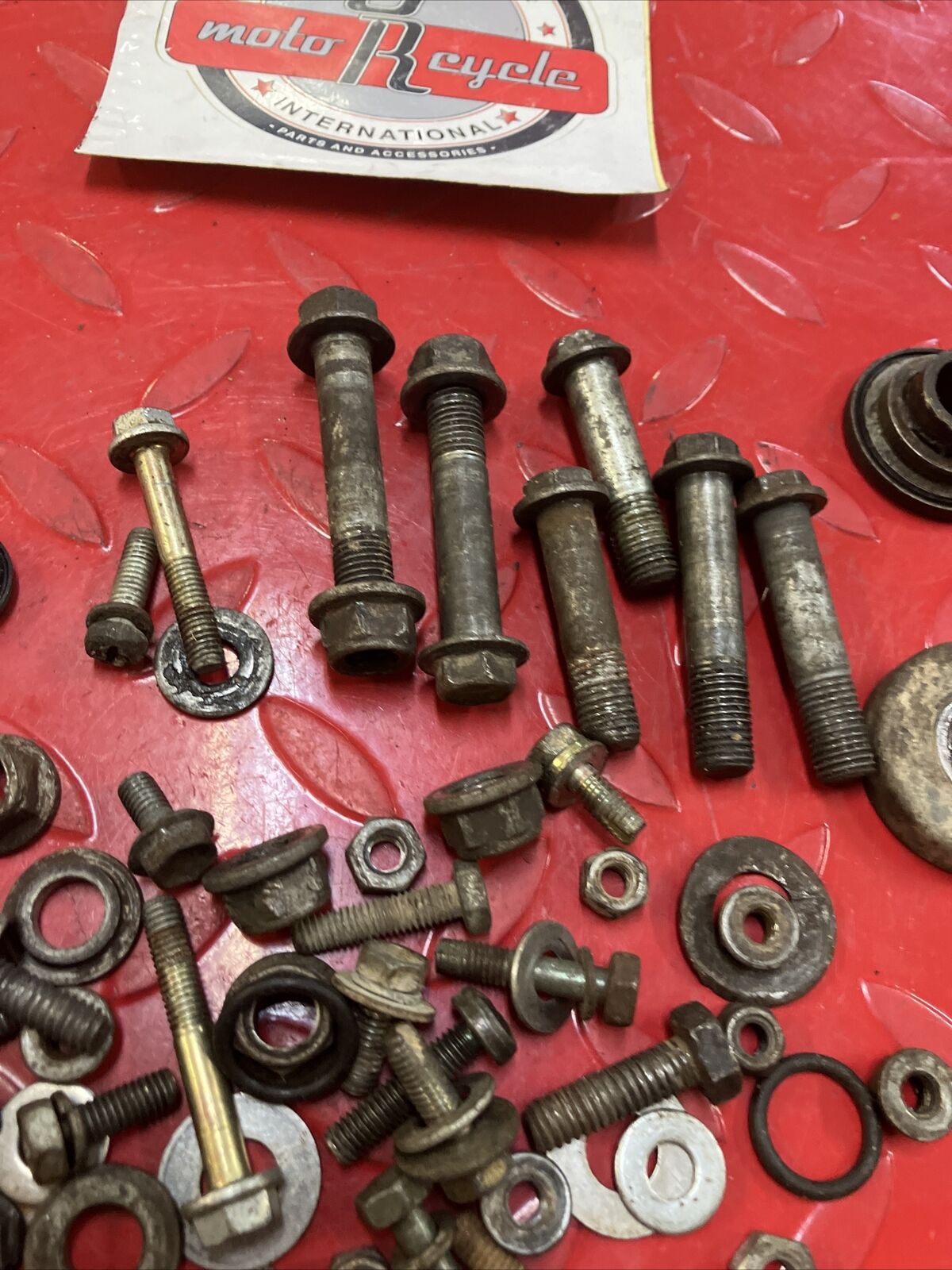 Suzuki RM125 1985 misc frame bolt nut collar washer hardware 1984