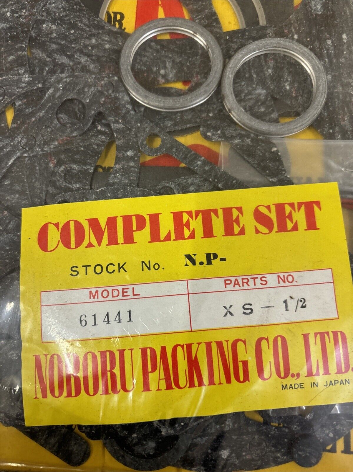 NOS N.P XS1 XS2 GASKET KIT COMPLETE 61441 J63