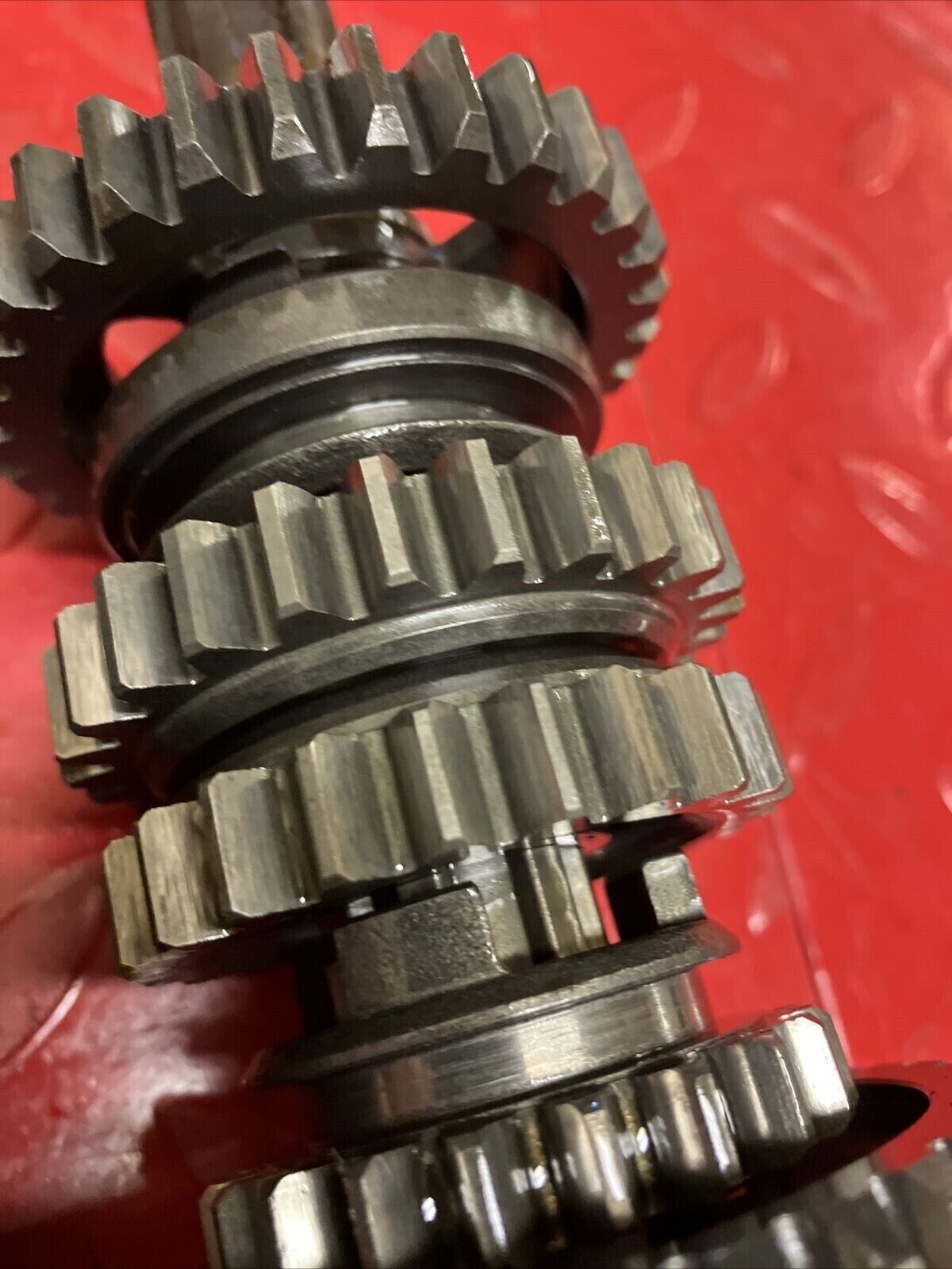 Suzuki DS100 1978 transmission gearshift gear shift drum cam forks axle shaft