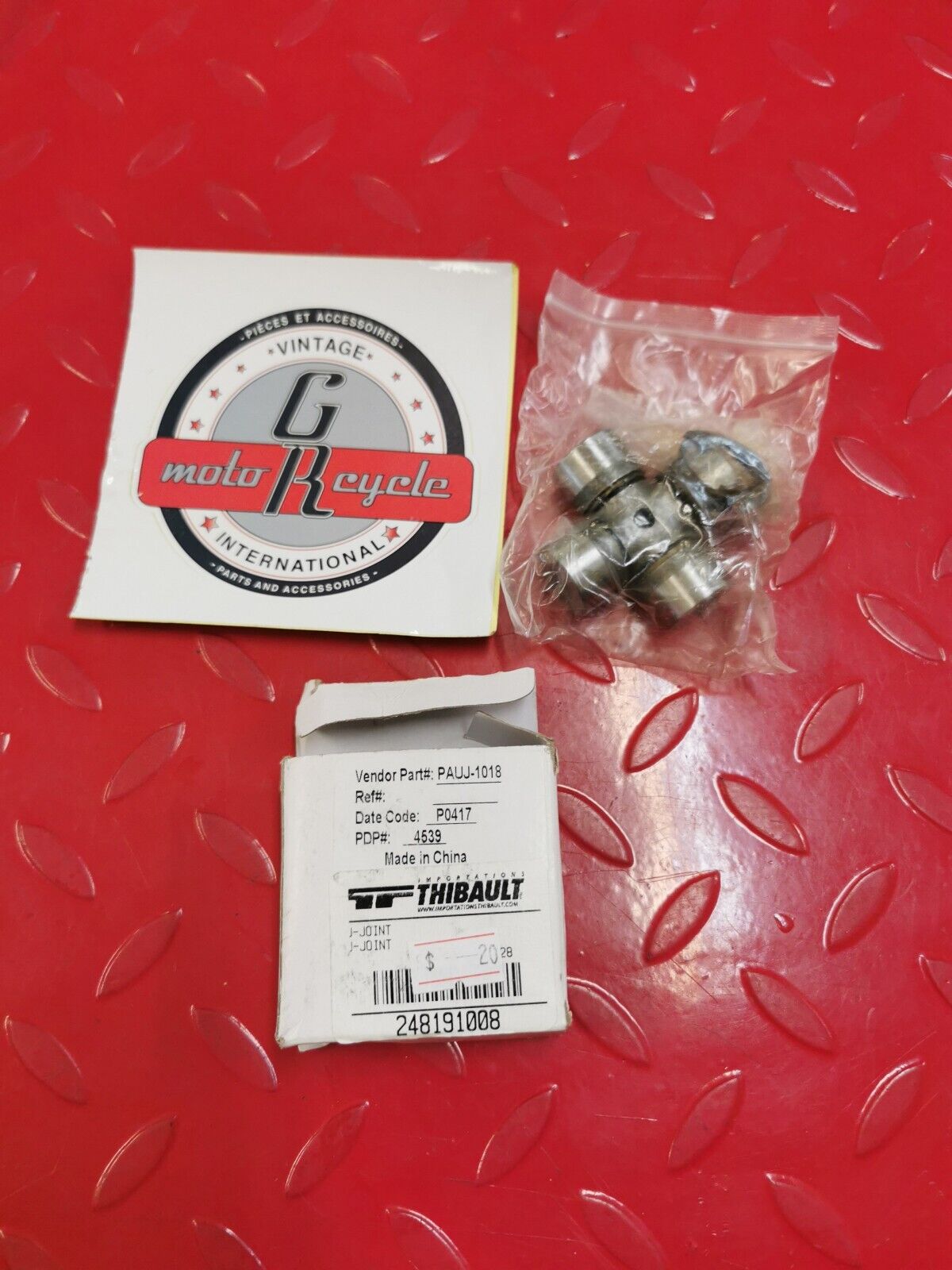 NOS RUGGED Front Drive Shaft Engine Side U-Joint PAUJ-1018 J4