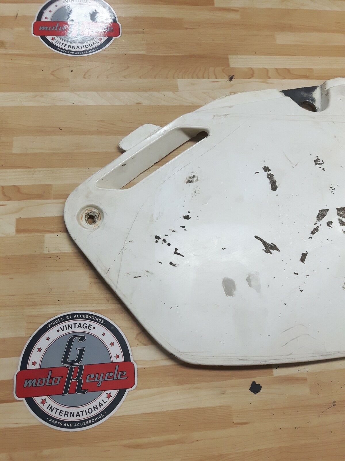 Honda CR250R 1990 left side cover panel number plate