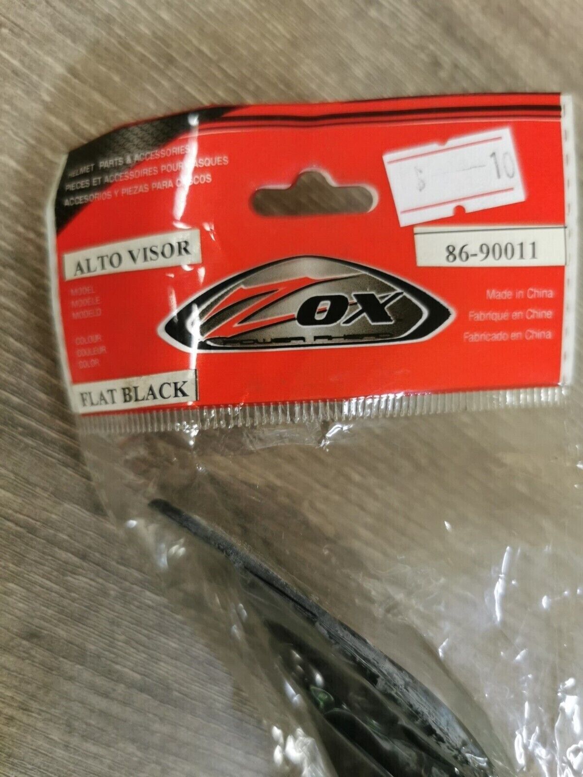 NOS ZOX BLACK VISOR PEAK 86-90011 J37