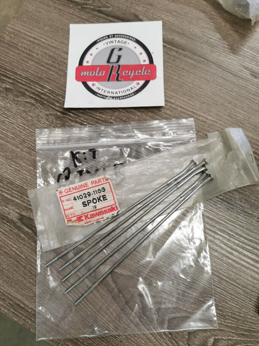 NOS KAWASAKI KDX250 KX500 1983 1984 SPOKE QTY 5 41029-1103 K30