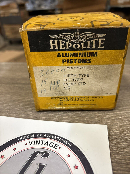 NOS HEPOLITE 300CC PISTON HIRTH TYPE 75MM STD 17727 J62