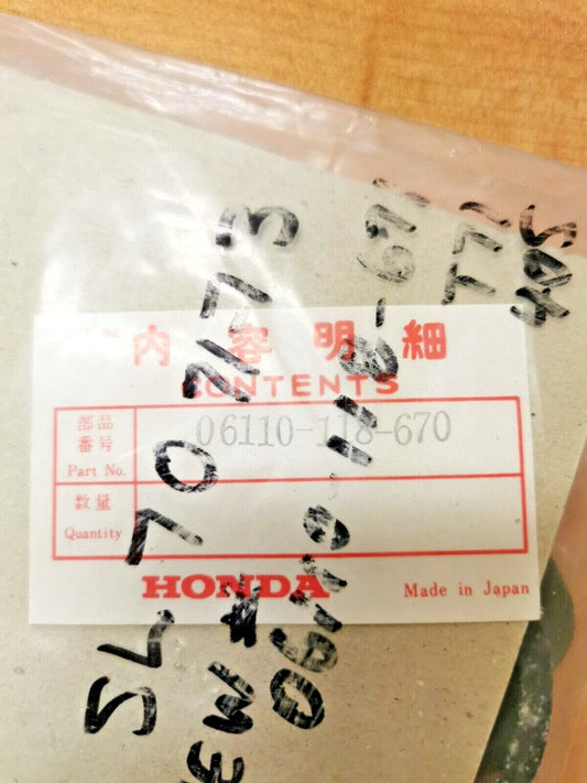 NOS HONDA SL70 Top End Gasket A Kit 06110-118-671 H22