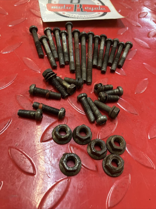 Suzuki RM125 1985 engine motor crankcase cover hardware bolt nut