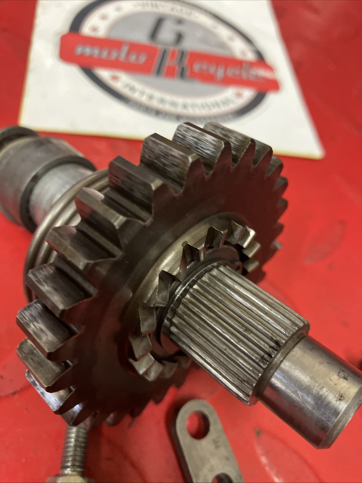 Honda CR250R 1991 Kickstarter kick starter spindle shaft gear 1988 1989 1990