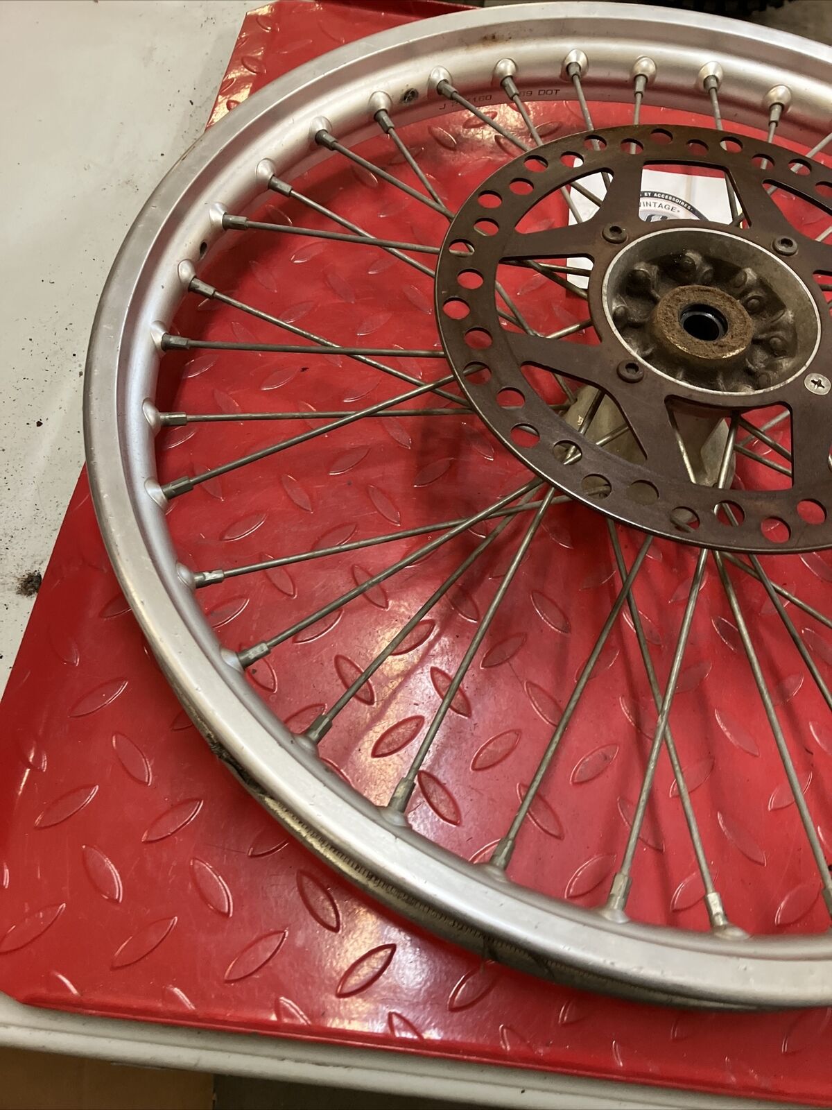 Kawasaki KX125 1990 front wheel hub rim KX250 1991 1992 KX500 1993