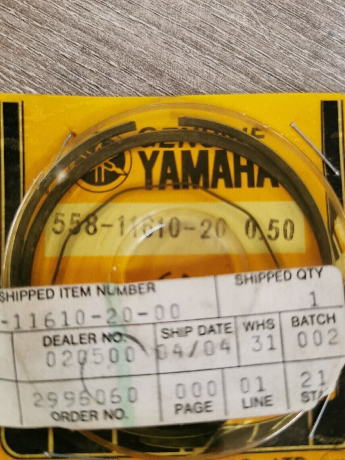 NOS YAMAHA DT100 MX100 1976 - 1981   PISTON RING SET  0.50  558-11610-20-00  Y51