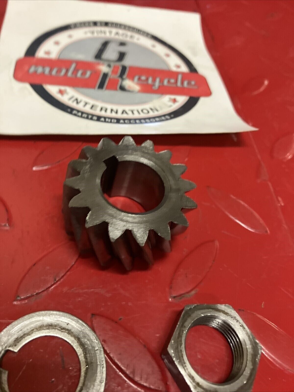 Suzuki DS100 1978 Primary drive gear washer nut
