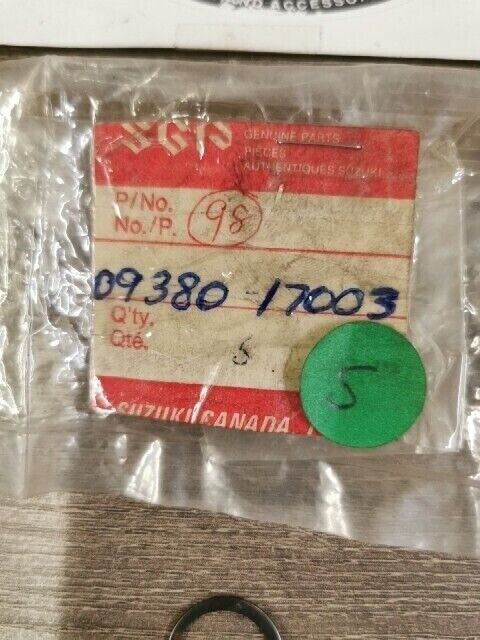 NOS SUZUKI ALT50 JR50 1978 - 2006 LTA50 LT50 CIRCLIP 09380-17003 S58