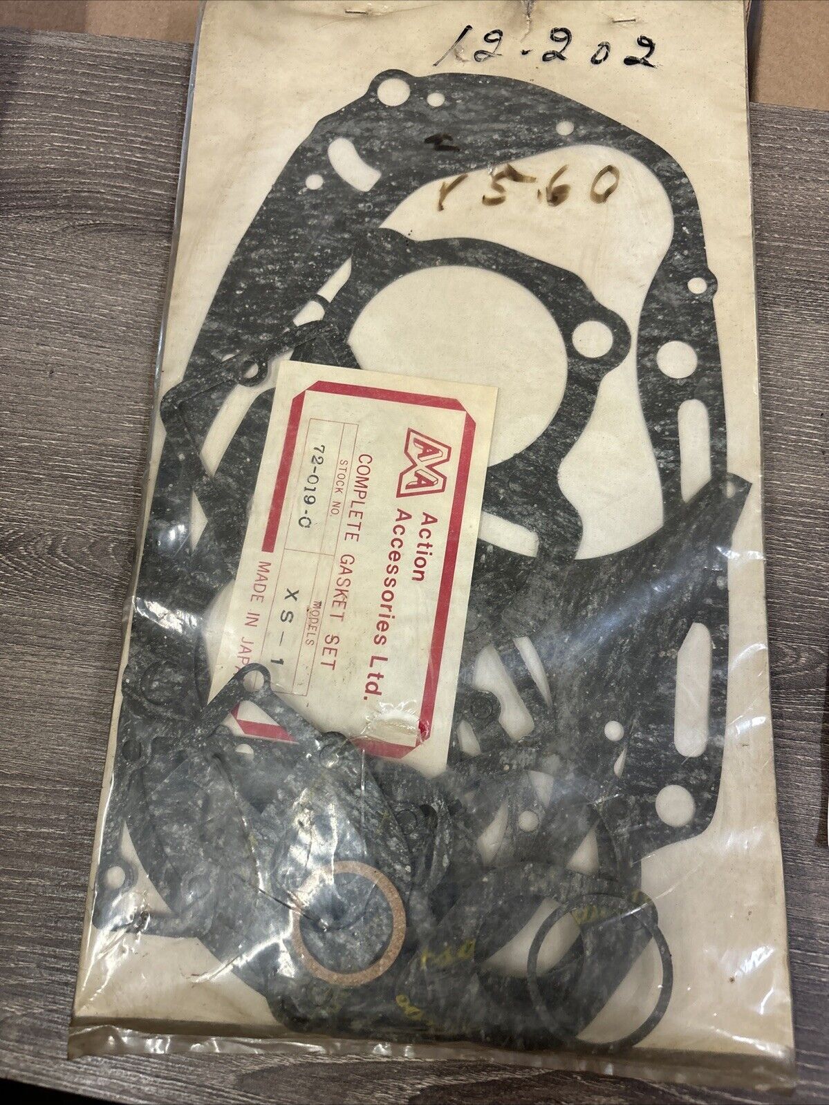 NOS ACTION ACCESSORIES XS1 GASKET KIT COMPLETE 72-019-C J63